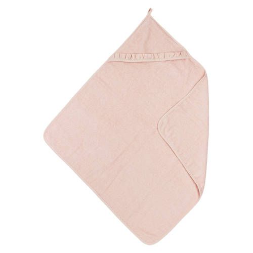 Meyco badcape met badstof ruffle 80x80cm soft pink