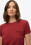 Superdry Essential Logo Slim Fit T-shirt Dames Bordeaux Rood
