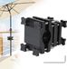 Parasolhouder voor balkon - Parasolklem voor leuningen - Geschikt voor diameters 22-38 mm - Zwart