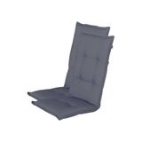 Hartman tuinkussen hoge rug Cuba - Graphite Blue (123x50x8 cm) (set van 2)