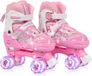 Patins à roulettes pour enfants 8 roues réglables taille S(27-32) patins à roulettes pour enfants clignotants rose