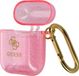 Guess 4G TPU Glitter Case - Geschikt voor Apple Airpods 1 & 2 - Roze