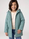 Vertbaudet Regenjas voor meisjes met capuchon en sherpa voering groen