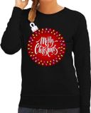 Bellatio Decorations Shoppartners Bv Foute kersttrui / sweater zwart - kerstbal merry christmas voor dames - kerstkleding / christmas outfit L
