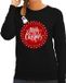 Bellatio Decorations Shoppartners Bv Foute kersttrui / sweater zwart - kerstbal merry christmas voor dames - kerstkleding / christmas outfit L