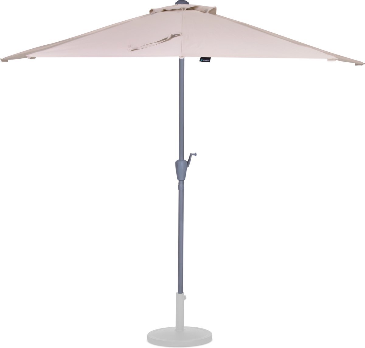 VONROC GARDEN VONROC Parasol Magione – Balkon parasol - Halfrond 270x135cm – UV werend - Beige – Incl. beschermhoes