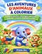 Les aventures d’animaux à colorier: Histoires courtes, coloriages amusants, pointillés à tracer et points à relier pour enfants