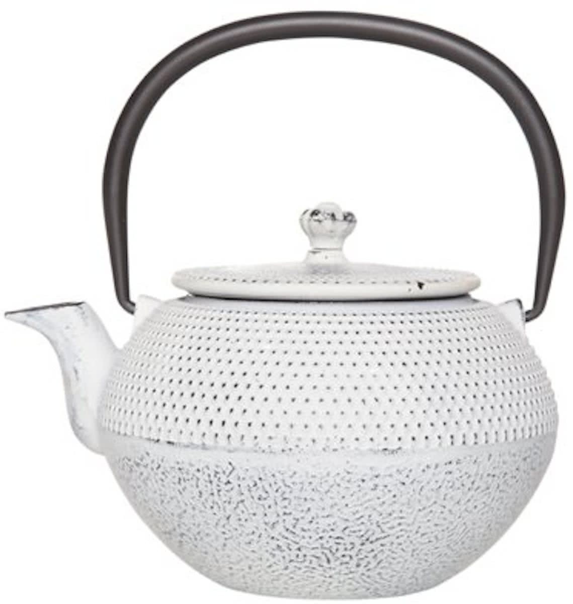 Cosy&Trendy Cosy Trendy Fonte Theepot Cream Gietijzer met Filter 0 65 L