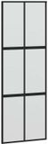 vidaXL Schuifdeur 76x205 cm gehard glas en aluminium zwart