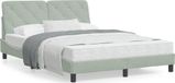 Maison Exclusive - Lit avec matelas gris clair 140 x 190 cm, velours