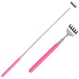 Merkloos / Sans marque Koopman International Uitschuifbare ruggenkrabber - 2x - 20 tot 65 cm - Roze - metaal