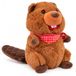 Kögler 75656 - Praatbeest bever Manni, 22 cm groot, nagepraat knuffelfiguur met afspeelfunctie, incl. batterijen, praat alles na