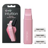 Wilkinson Sword Intuition Beauty Pocket Razor, scheermes met dop en 3 reservemesjes
