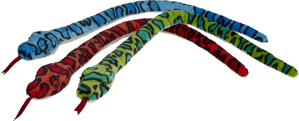 Ravensden Pluche knuffel Slang camouflage rood 100 cm