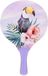 FREE & EASY Strandsporten beachball set met tropische print lila handvat 41 cm