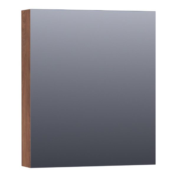 Saniclass Plain Spiegelkast 59x70x15cm Viking Shield Linksdraaiend SK-PL60LVS