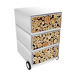 Paper Flow Paperflow easybox mobiele ladenblok met 3 lades 642x390x436mm logs - 3660141952506