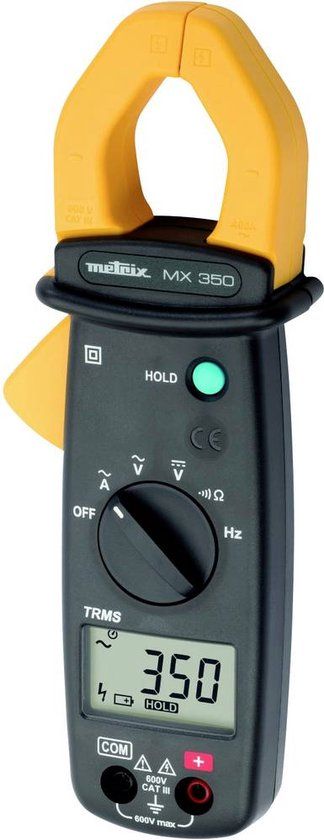 Metrix MX 350 Stroomtang Digitaal CAT III 600 V Weergave (counts): 6000