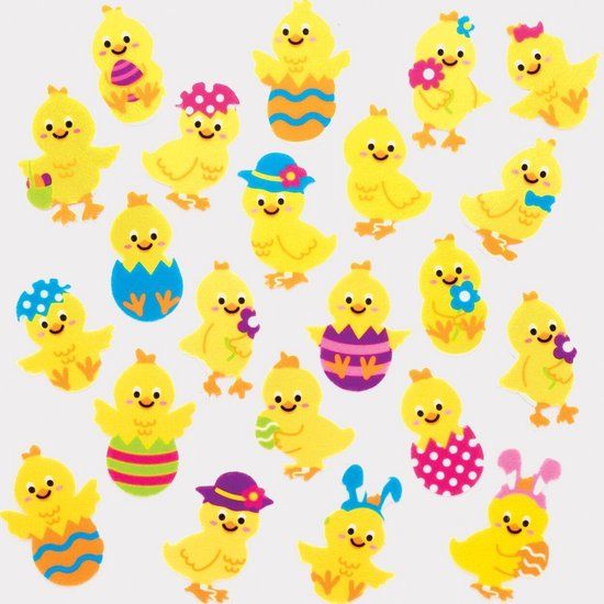 Baker Ross Paaskuiken Vilt Stickers - Pasen Knutselspullen voor Kinderen (1 stuks)