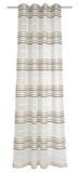 Decoratieve Deko Trend Multi 6236787 80 gordijn met 8 ogen, polyester, 245 x 144 x 245 cm, wit / crème / bruin