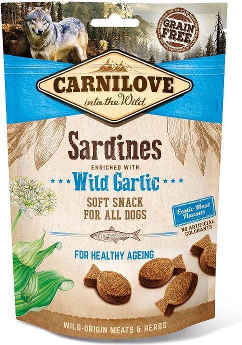 Carnilove Soft hondensnack Sardines with Wild Garlic 200 gram - Hondensnack