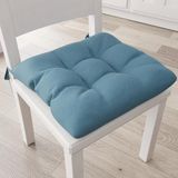 PETTI Artigiani Italiani - Zitkussen voor keukenstoel, set van 6 kussens voor keukenstoelen, van katoen met linten, Avion, 100% Made in Italy