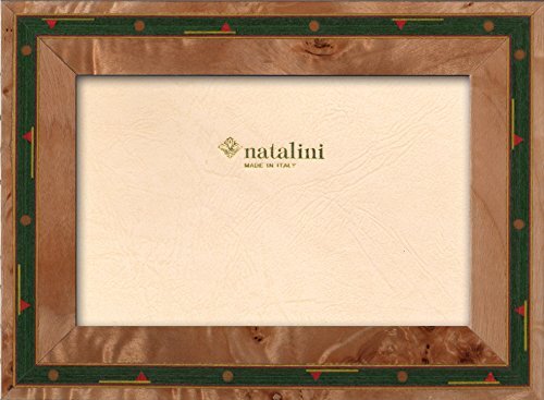 Natalini Marquetry fotolijst gemaakt in Italië, tulpenhout, natuurlijk hout, 5"X 7"