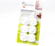 Secu Deluxe Stopcontactplug - Wit - 6 stuks