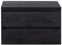 BES LED Dante Badmeubelset 80 cm - Black Oak - Wastafelbovenblad