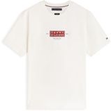 Tommy Hilfiger T-shirt Kurzer Ärmel Baumwolle Größe S Hellbeige/Rot/Schwarz