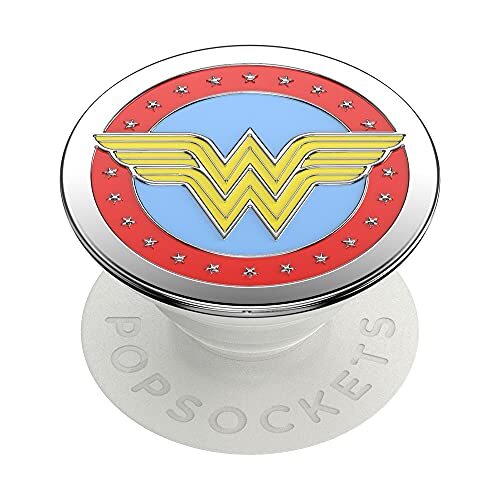 PopSockets PopSockets: PopGrip - Uittrekbare Greep en Standaard voor Smartphones en Tablets met een Verwisselbare PopTop - Wonder Woman Enamel