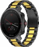 Strap-it Stalen schakel bandje - Zwart/Goud