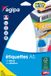 Agipa Universele etiketten, 105 x 148 mm, wit