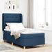 Prolenta Maison Exclusive - Boxspringbed met hoofdeinde, blauw, 200 x 80 cm, gestoffeerd