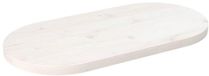 vidaXL Tafelblad ovaal 80x40x2,5 cm massief grenenhout wit