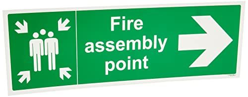 VSafety Fire montagepunt pijl rechts teken - 450mm x 150mm - 1mm stijve kunststof
