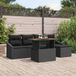 Prolenta Maison Exclusive - Tuinset met 6 zitplaatsen, zwart, van polyrotan
