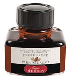 Jacques Herbin 13746T - Flesje geparfumeerde inkt ''Les subtiles'' voor vulpennen en rollerpens 30 ml, Bruine inkt en Cacaogeur - Gemaakt in Frankrijk