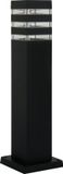 HOROZ Palmera/S-3 Éclairage de jardin - Lampadaire extérieur - Aluminium - Noir mat - Douille E27 - Carré - 50cm