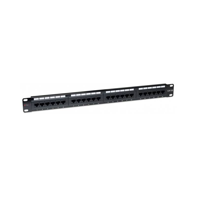Techly 24 x RJ45 Cat.5E Patch Panel - Zwart