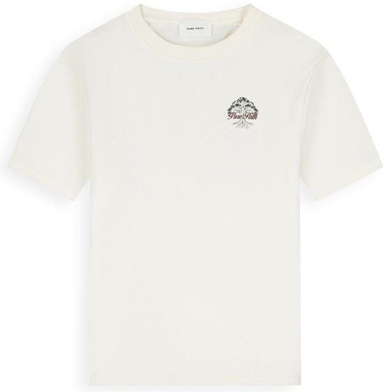 Pure Path T-shirt Rooted Tree T Shirt 26030102 Ecru Mannen Maat - XL