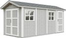Timbela M915C-TUNDRA GREY - LP SmartSide abri de jardin à base de bois - 11,47 m² - 530x250xH252 cm - avec plancher et peinture