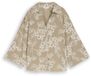 Tom Tailor Oversized blouse met bloemenborduursels - Maat 34 - olive white big flower design