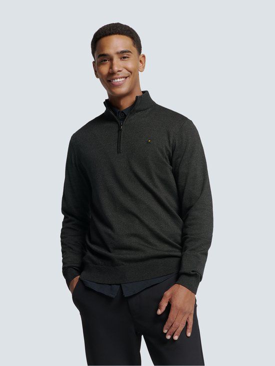No Excess Timeless basics trui met halve rits