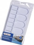 Merkloos Schilder palet - 5x stuks - schilderen - 25 x 31 cm - kunststof - kleuren mengen