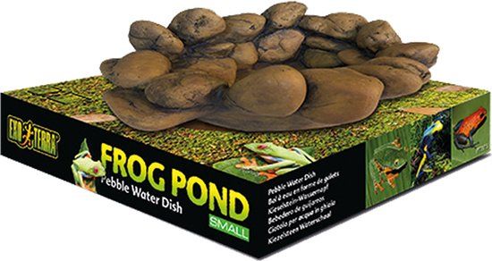 Exo Terra Frog Kiezelsteen Waterschaal S - 75ml - Bruin - 1st
