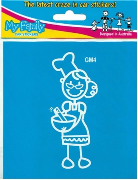 The Sticker Family Oma bakt autosticker