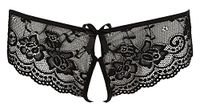 Cottelli LINGERIE Open kruis kanten slip Zwart S