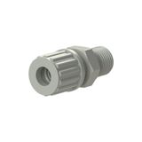 Riegler Rechte schroefverbinding, G 1/8 a., voor slang 9/12 mm, SW 22, werkdruk max. 10 bar (20 °C) / max. 2,5 bar (90 °C), PP
