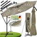 Tillvex Parasol suspendu en aluminium avec LED solaire Ø 350 cm marron